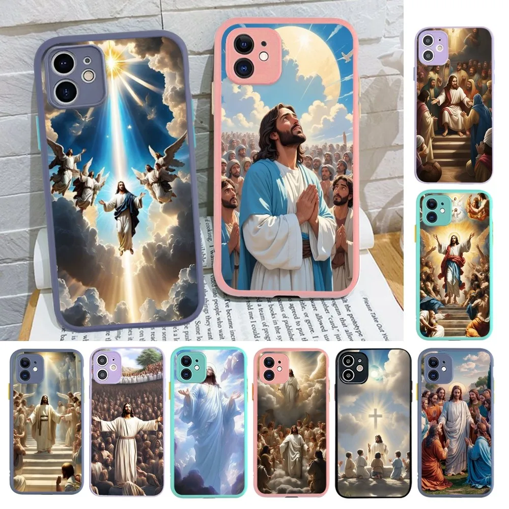 

Faith Christian Religious Jesus Phone Case for iPhone 14 11 12 13 Mini Pro Max 8 7 Plus X XR XS MAX Translucent Matte Cover