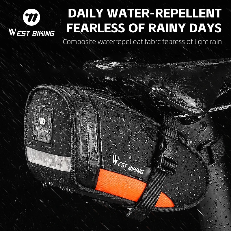 

Портативная сумка для хвоста WEST BIKING, сверхлегкая сумка для хранения подседельного штыря для горного велосипеда, светоотражающая водонепроницаемая сумка, аксессуары для велоспорта