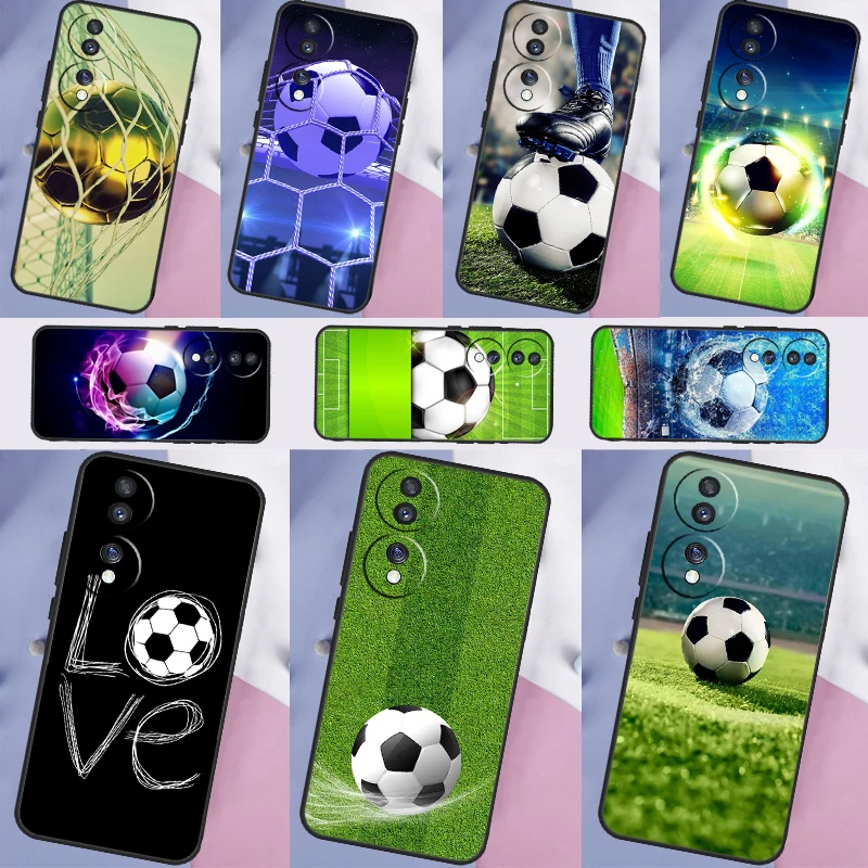 Football Case For Huawei P40 P30 P20 Lite P50 Mate 20 Pro P Smart 2021 Nova 5T Honor 70 50 X8 X9