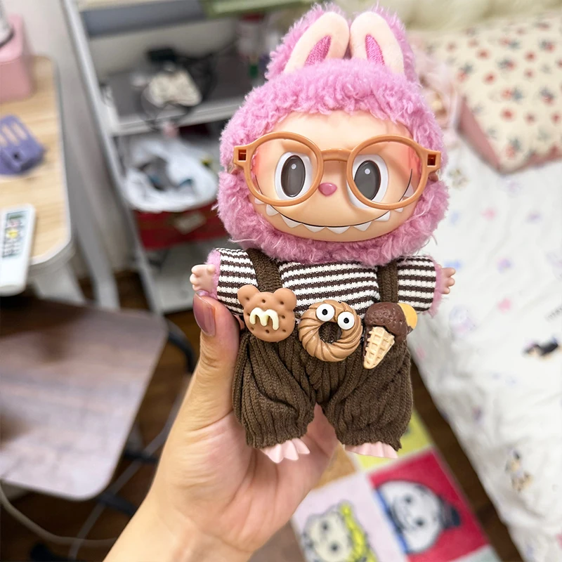 

Mini Plush Doll'S Clothes Outfit Accessories For Korea Kpop Exo Labubu V1 V2 Idol Dolls Goose Dinosaur Macaron Clothing Gift