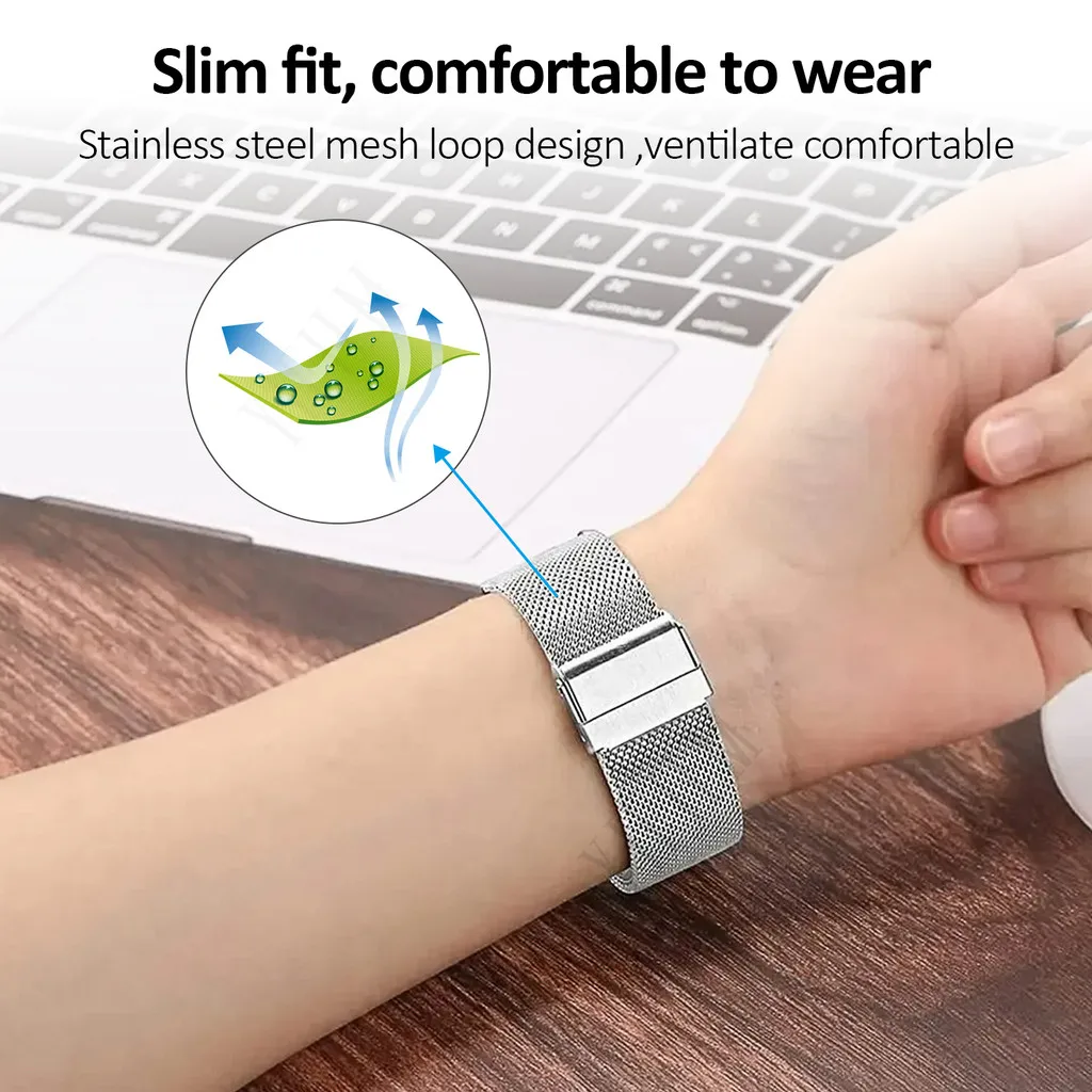 Smart Watch Band For Huawei Watch GT 6 5 4 41mm Strap 18mm Durable Stainless Steel Bracelet Unisex Classic Watch Starp image 3