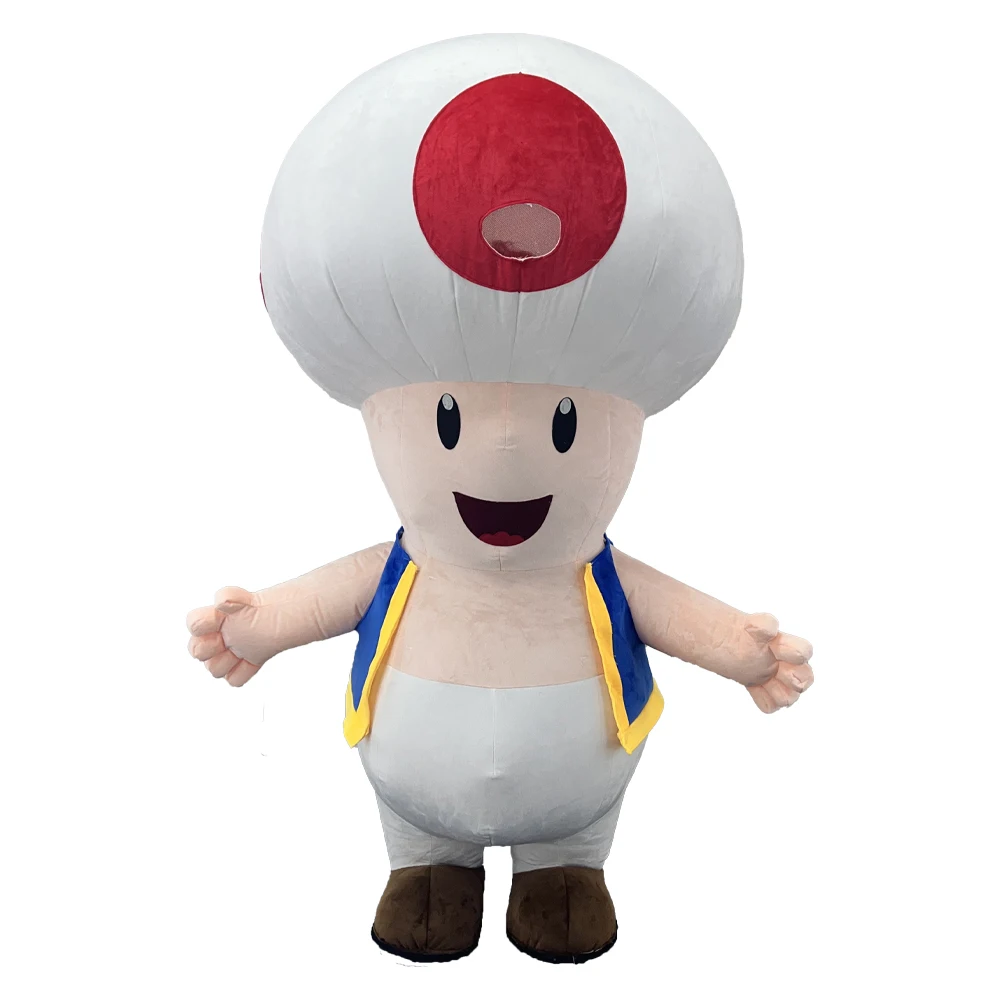 

Mushroom Head Inflatable Costume Mascot Parade Adult Character Cosplay Birthday Halloween Party Event Plush Set