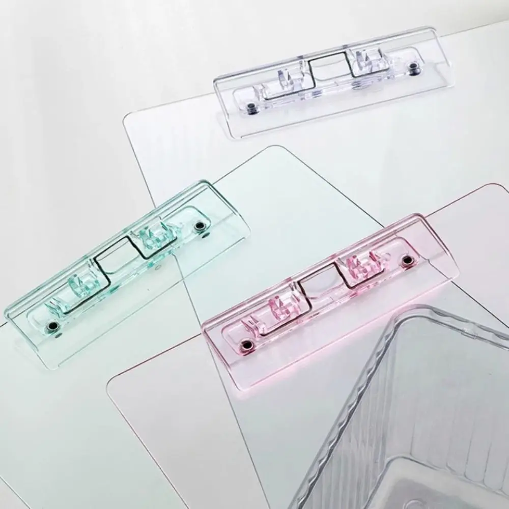 Con clip dorata a basso profilo Cartella portadocumenti trasparente A4 Cartella portadocumenti Blocco fogli di scrittura Cartella portadocumenti A4 Organizzatore Tavoletta da scrittura