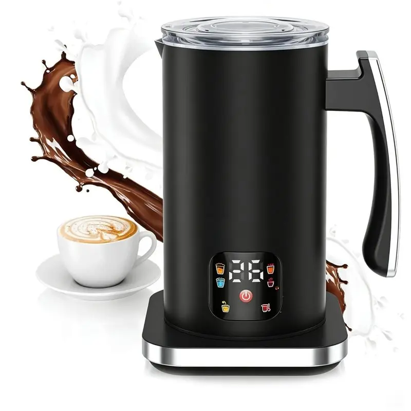 A25U Automatic Milk Frother 6-In-1 Electric 420Ml Milk Frother And Steamer Coffee Frother Machine For Latte, Hot Chocolate EU Pl