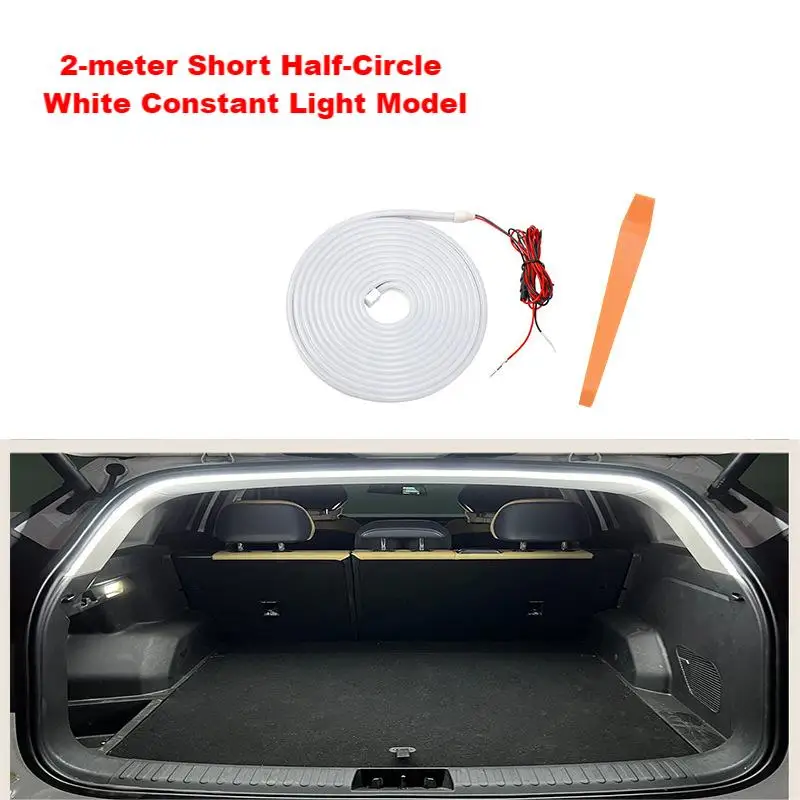 Flexible Silicone Car Trunk LED Strip Light with Auto Sensor Activation Water Flow Mode for Improved Trunk Lighting 12V