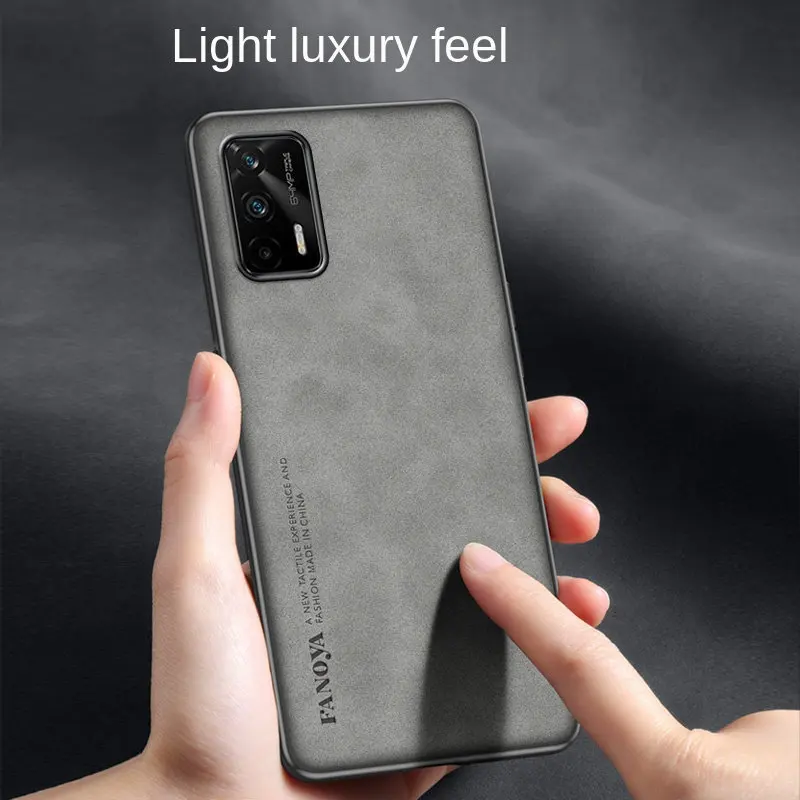 Realme GT RealmeGT 5G RMX2202 Case PU Leather Skin Shockproof Hard Matte Back Cover Case Silicone Bumper for Realme GT RealmeGT