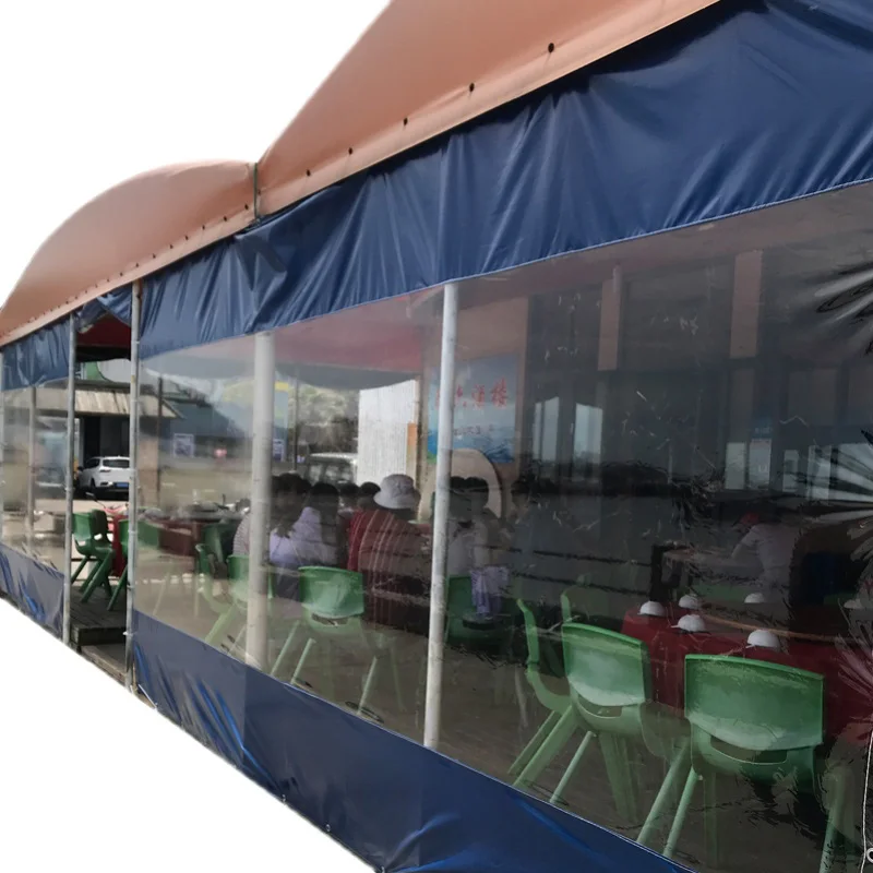 

Customized Trap Splicing Transparent Tarpaulin Zipper Style Waterproof Stall Snack Street Store Car Wash Shop Enclosure Outdoor