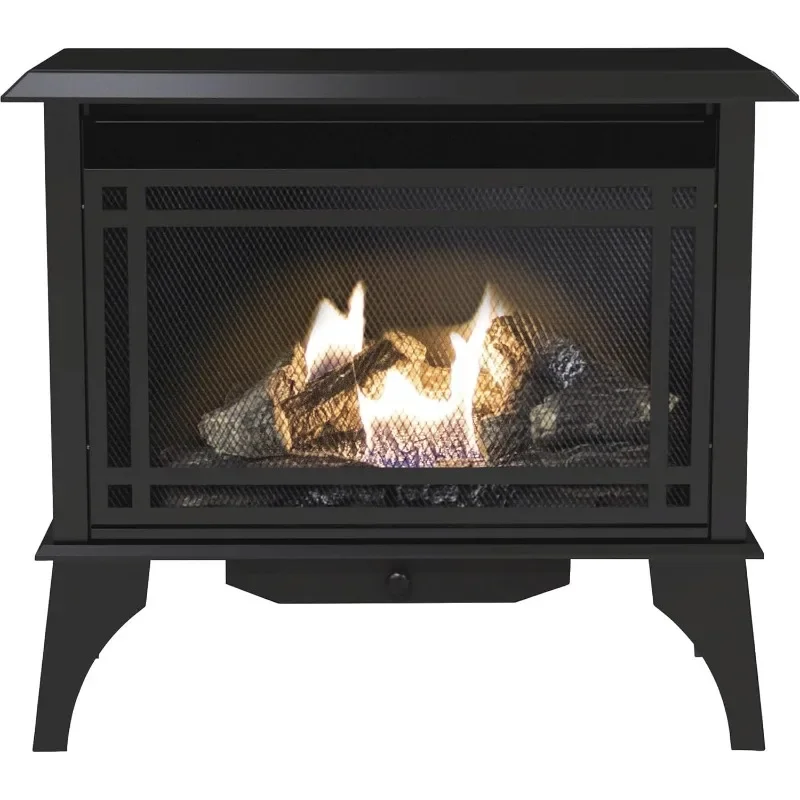 Pleasant Hearth VFS2-PH30DT 30.000 BTU 32" Fogão intermediário sem ventilação a gás, preto