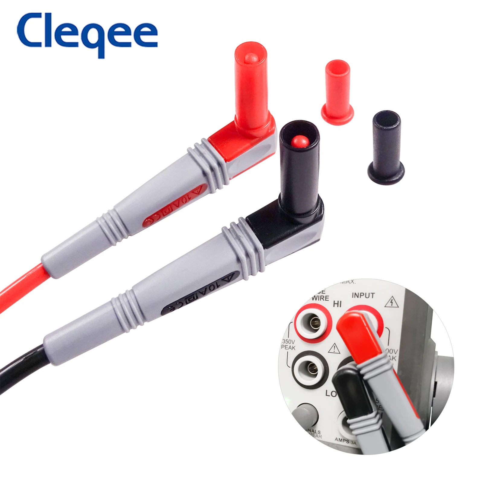 Cleqee P1503 Series Multimeter Test Leads Kit with Replaceable Needle Probe 4mm Banana Plug Alligator Clip SMD Test Cable