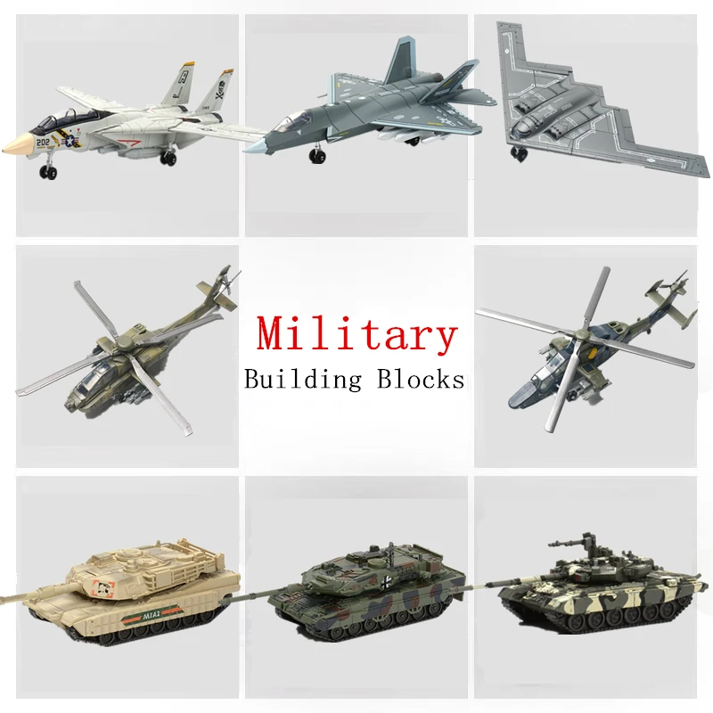 Zestaw klocków konstrukcyjnych z serii Modern Military Main Battle Tank T90 Multi-Purpose Fighter B2 Helicopter Model Toys For Boy Xmas Gift — 2