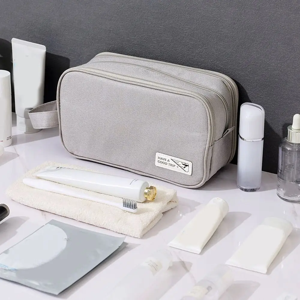 Dry Wet Separation Travel Cosmetic Bag Large Capacity Dustproof Travel Makeup Bag Handheld Beauty Wash Pouch for Home