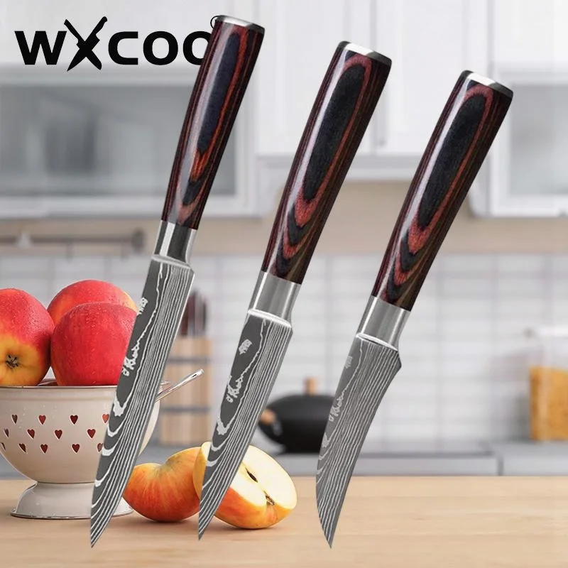 WXCOO Professionelle Küchenmesser Ausbeinmesser Obst Peeling Fleisch Hackmesser Schälen Kochmesser Edelstahl Messer