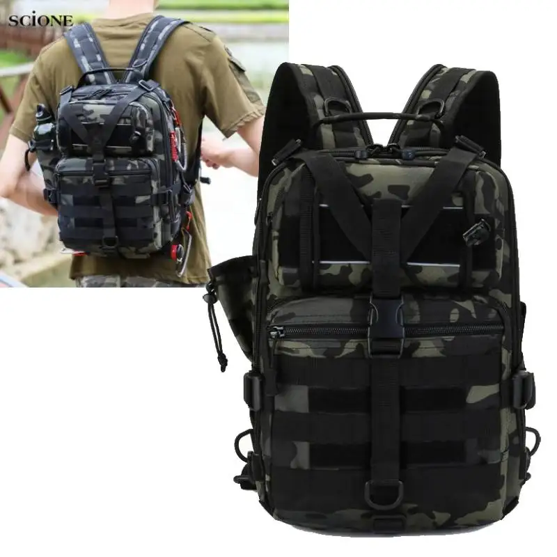 

Мужской тактический спортивный альпинистский рюкзак Molle, дорожная треккинговая сумка, уличная походная рыболовная приманка, сумка на плечо, большой охотничий рюкзак