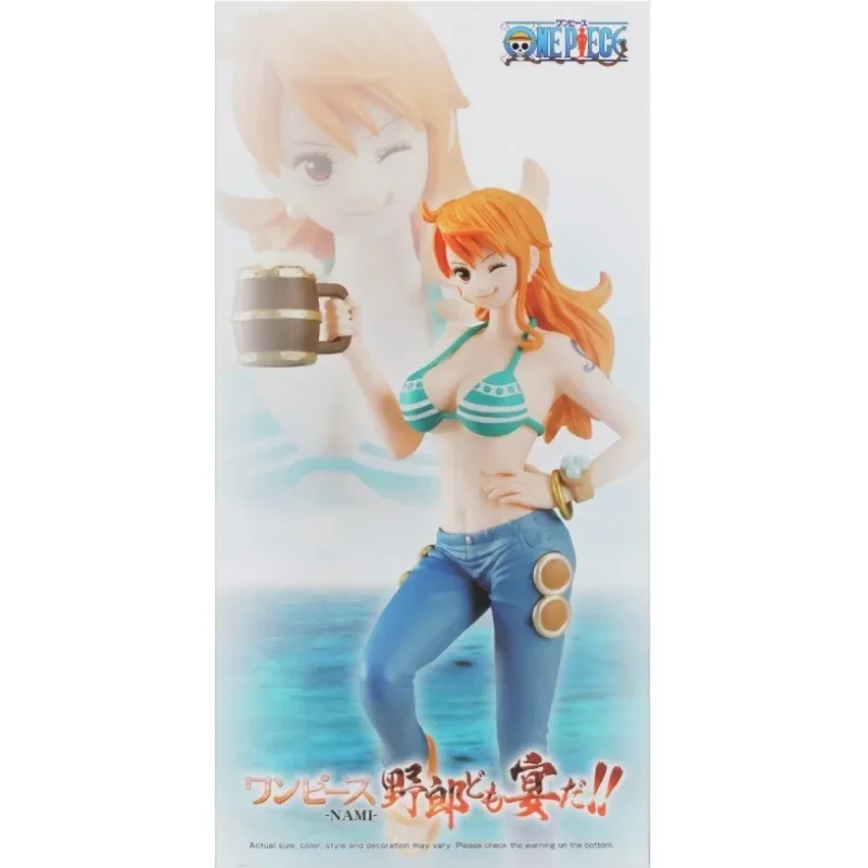 Bandai in Stock Original BANPRESTO ONE PIECE Banquet Nami Action Figure Model Toys for Kids Gifts Collectible