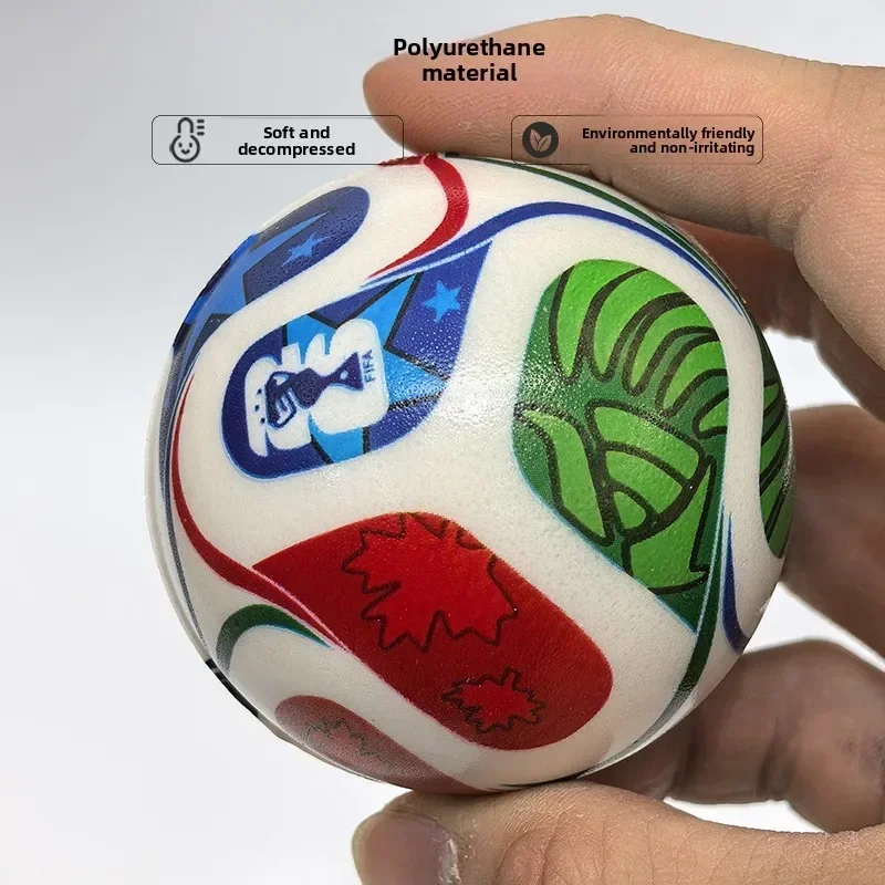 2026 FIFA Fußball PU-Schaum Stressball Weicher Quetschball Langsam aufsteigender Anti-Stress-Spielzeug Fußball-Fan-Souvenir-Geschenk – Detail 5