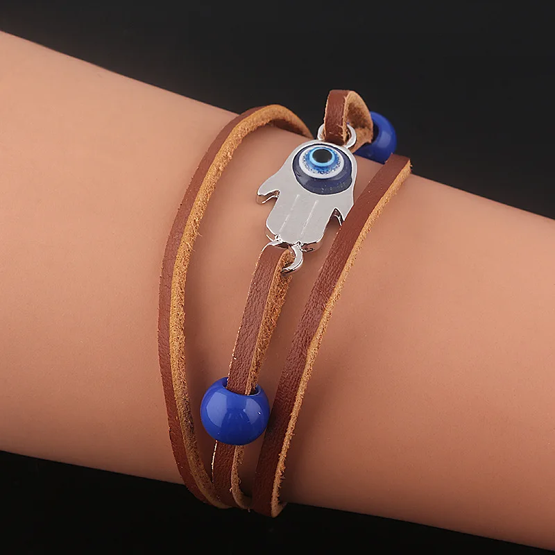 Game cosplay The Last of Us Part 2 Bracelet figure Ellie Dina Hamsa Evil Eye Leather Bracelets charms Bangles props fans gifts image 6