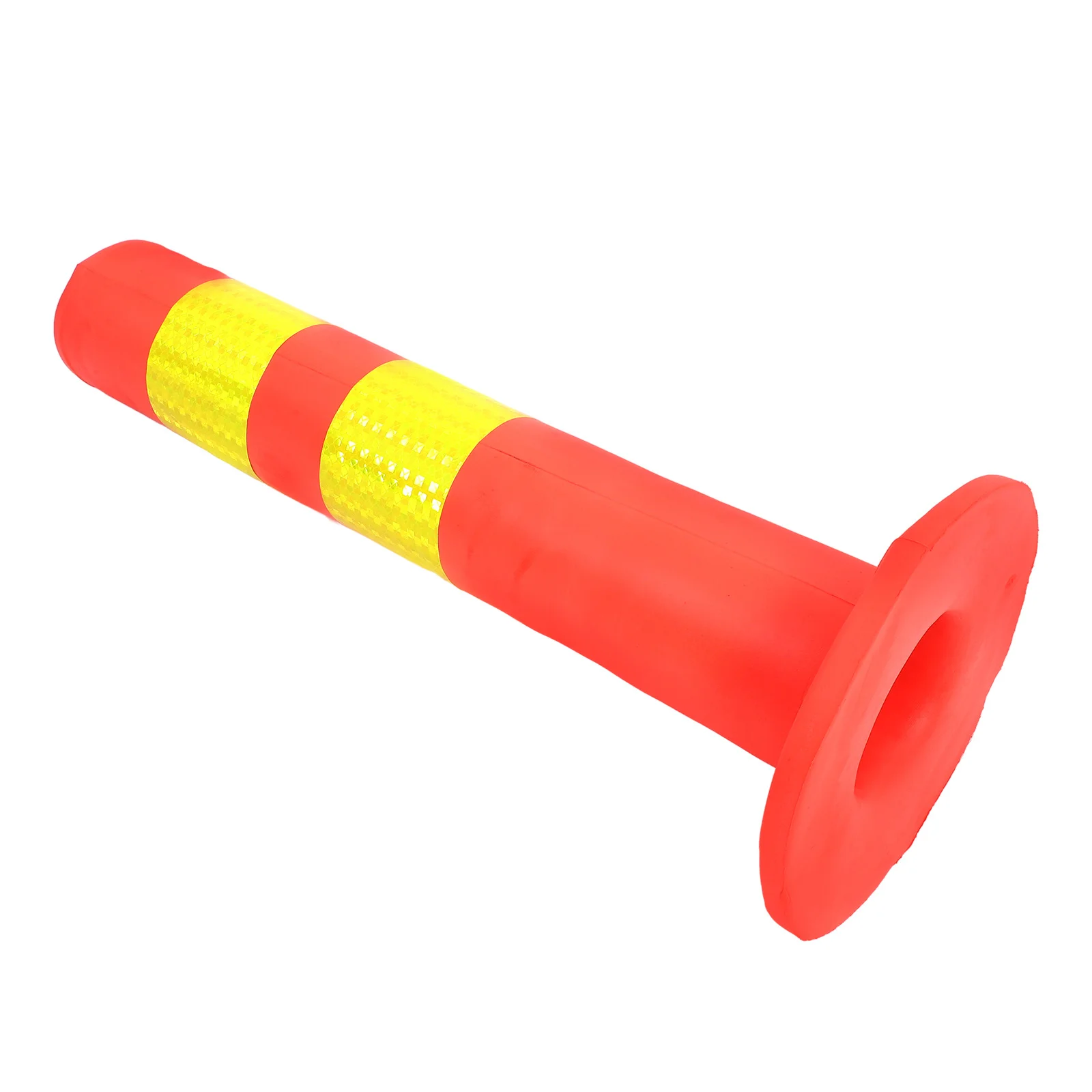 Columna de advertencia Material sólido de PU 45cm barrera de seguridad de asistencia de estacionamiento de garaje cono de tráfico duradero parada de estacionamiento reflectante