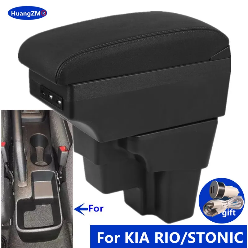 For KIA RIO Armrest Box For KIA STONIC KIA Rio lx Cerato Car Armrest Retrofit part Storage Box Car accessorie 2015-2024