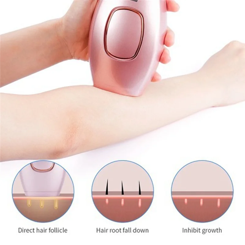 5-Level-Laser Bikinis Pulses Epilator Painless Laser- Hair Removal Facial Depilator Electric Trimmer White EU Plug