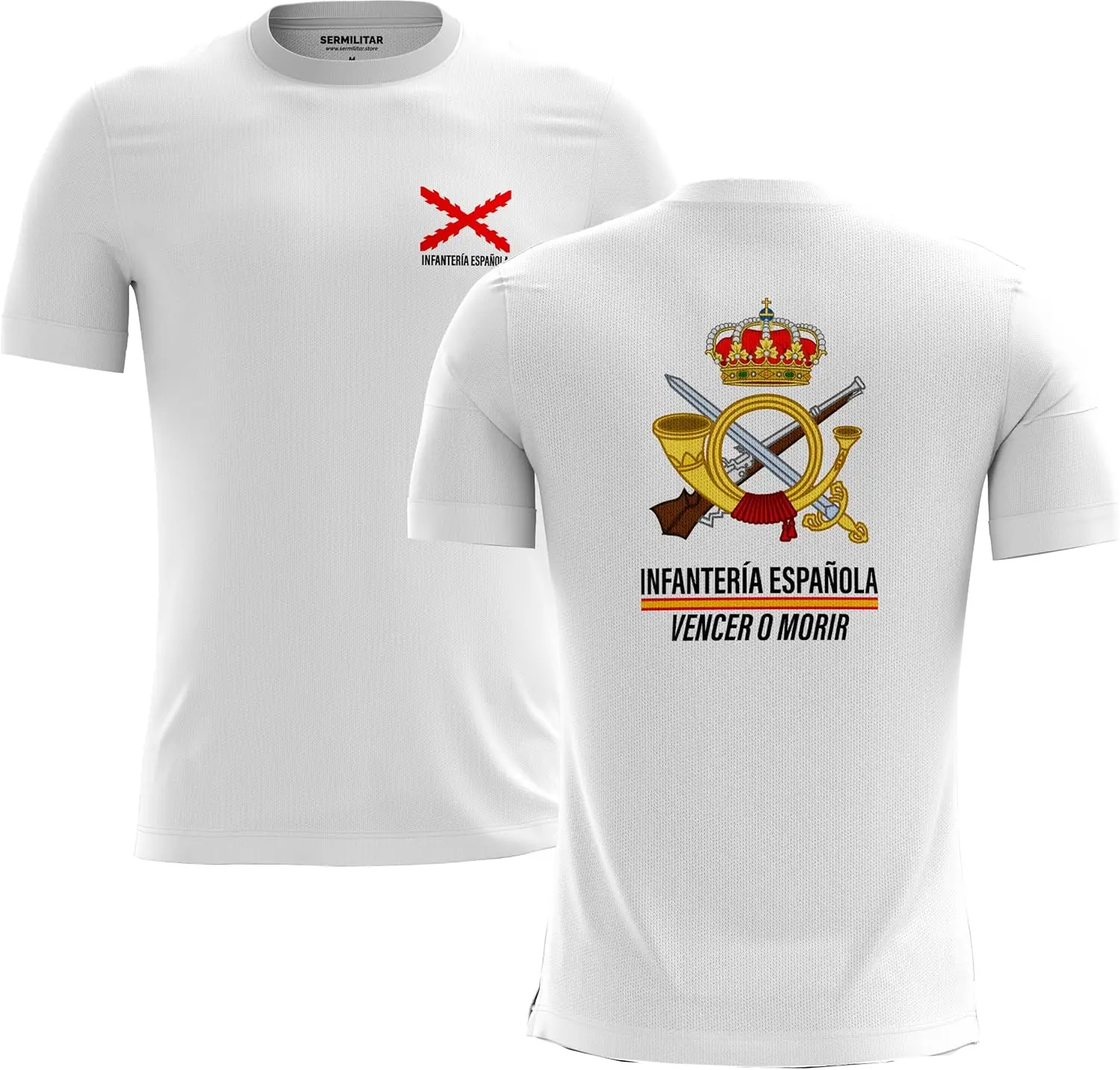 Camiseta Infantería Ligera Española Military Men T-Shirt Short Sleeve Casual 100% Cotton Shirt