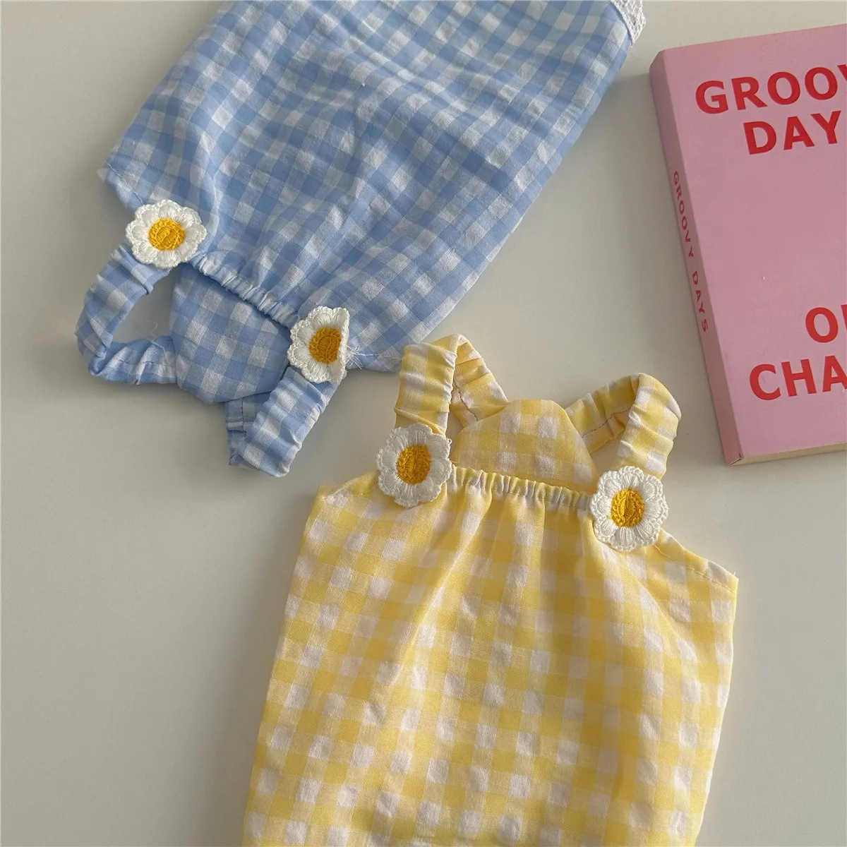 

2025 Yorkshire Princess Skirt Cute Dog Clothes Summer Bichon Frise Plaid Pullover Teddy Breathable Sling