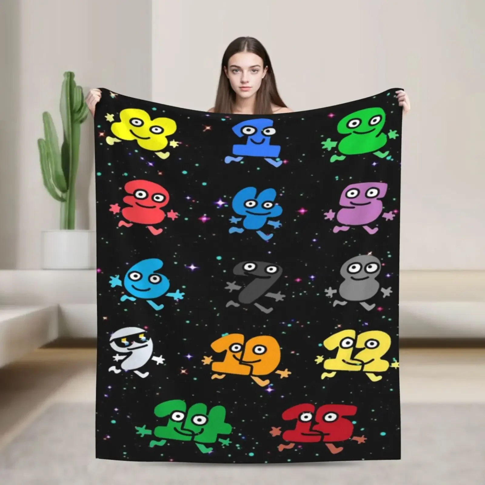 

Забавное ультрамягкое фланелевое одеяло BFDI для дивана, легкое одеяло с персонажами аниме для гостиной, всесезонное