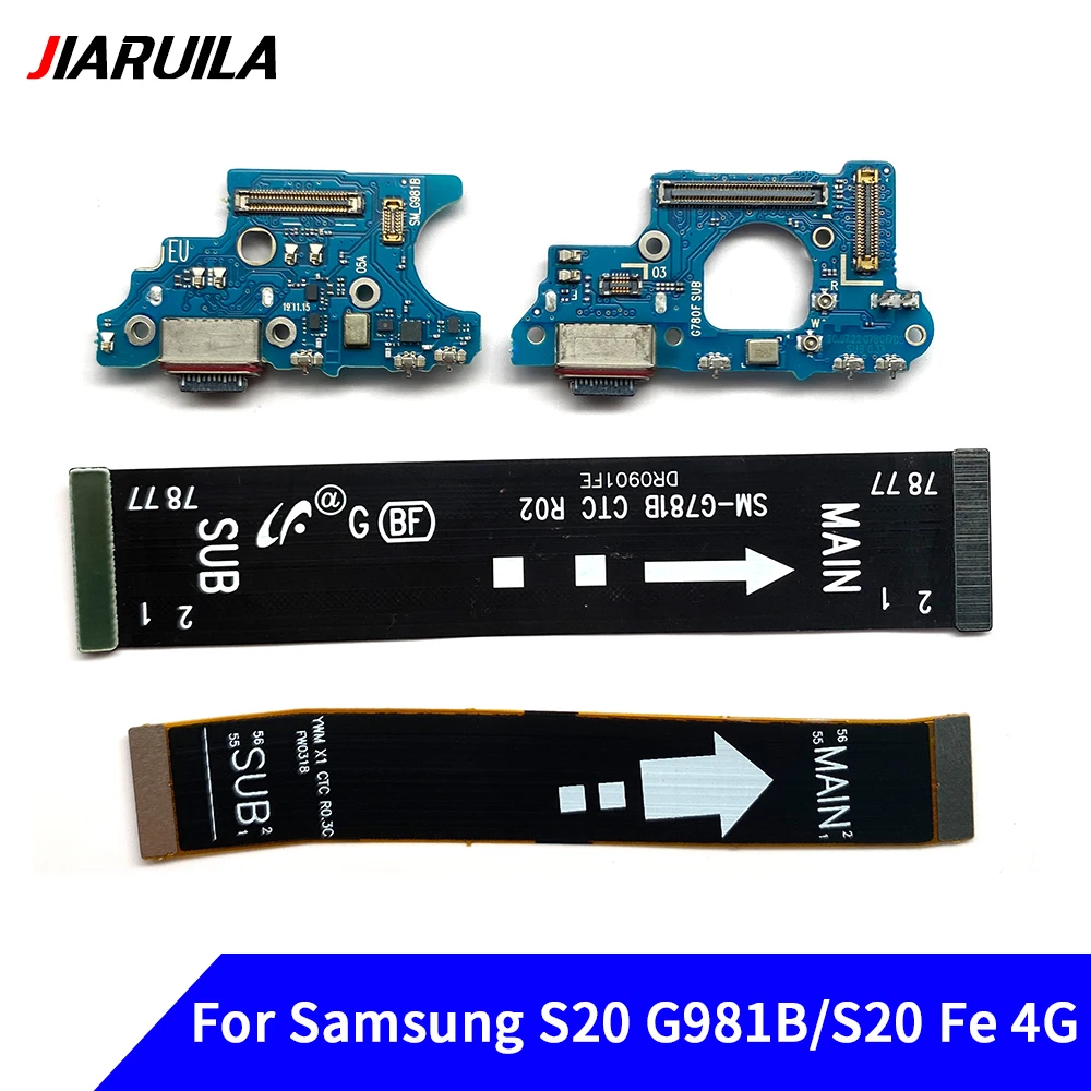 USB Charger Port Dock Connector Charging Board Flex Cable For Samsung  S20 Fe 4G S20 G981B Main Motherboard Connector Board