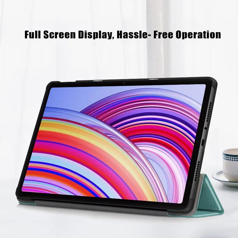 Funda con soporte triplegable para Xiaomi Redmi Pad Pro 2024, Funda para Xiaomi Poco Pad Red Mi Pad Pro Tablet con Auto Sleep Cover