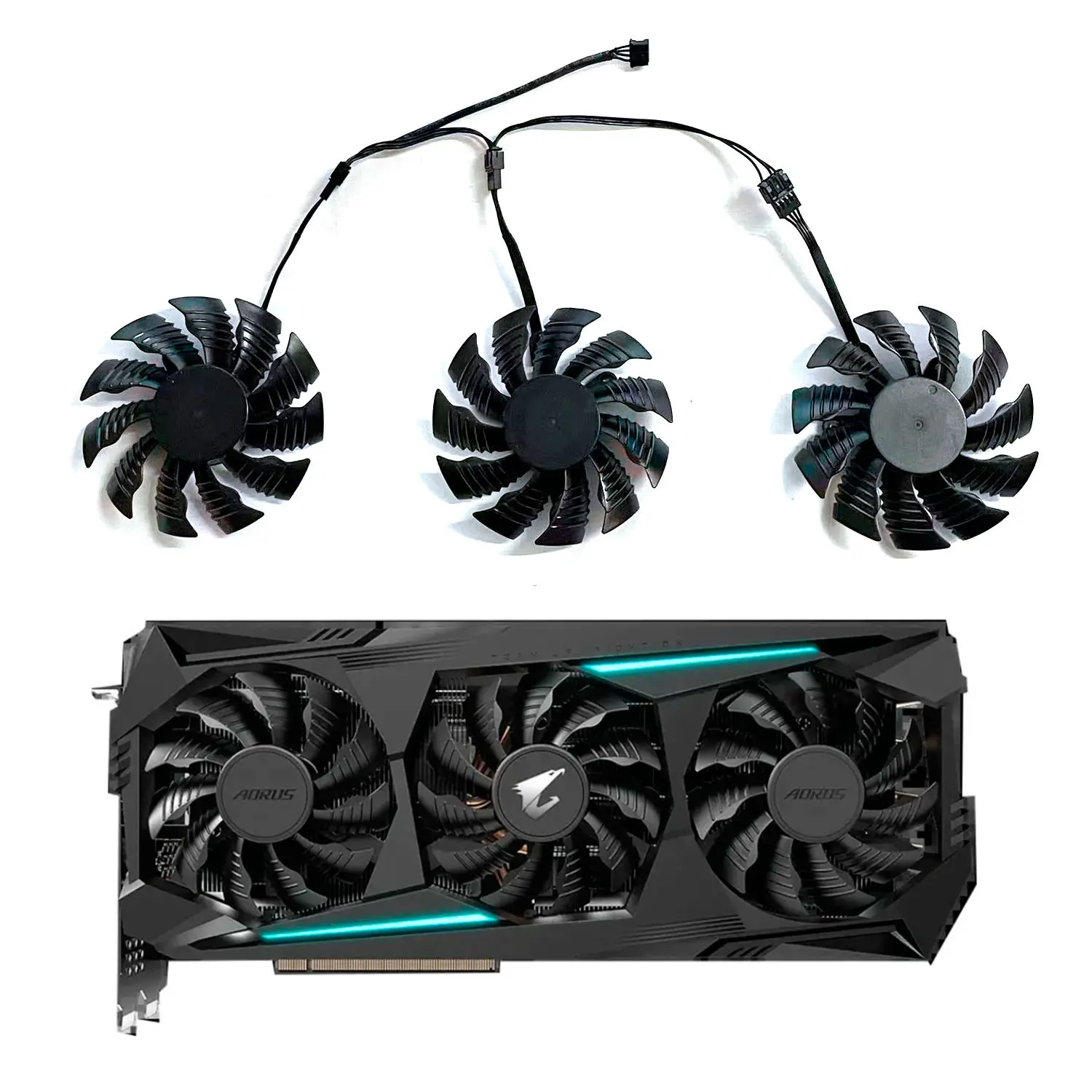 Nový GPU fanoušek 85MM 4PIN PLA08215S12H T128015SU pro GIGABYTE AORUS radeon™ RX 5700 XT 8G chladící fanoušek