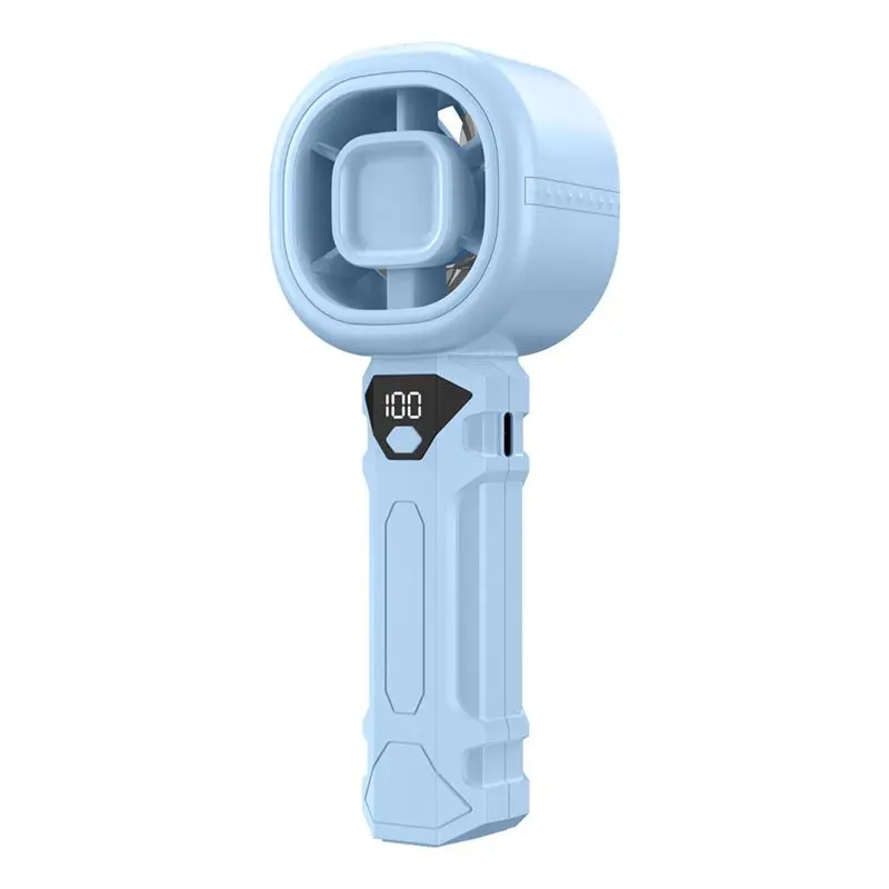 A59P New Portable Handheld Fan, Mini Personal Fans With Digital Display, 3 Wind Speeds, 3000Mah Battery USB Hand Held Fan