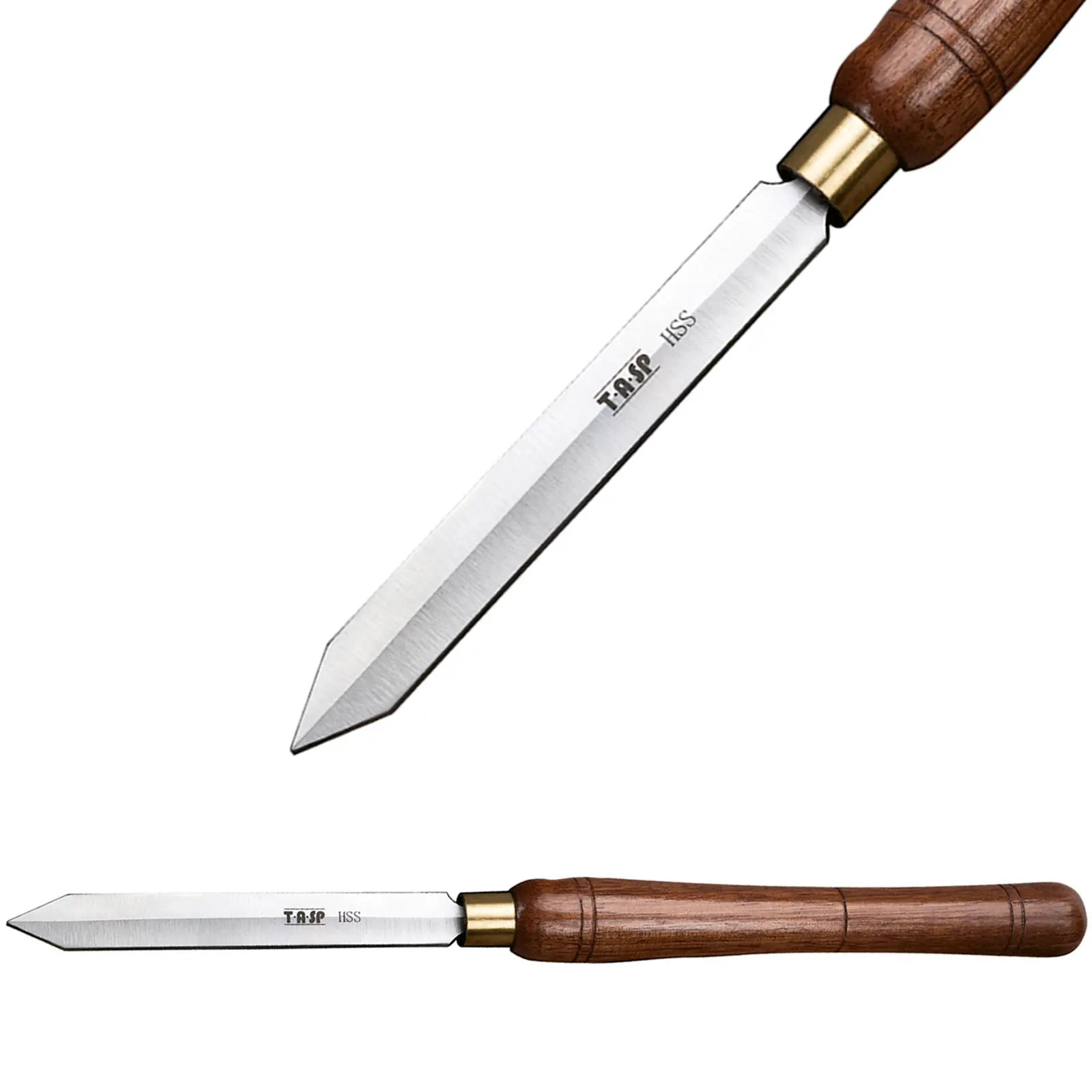 19mm Diamond HSS Parting Woodturning Tool Cut-off Turning Tipped Chisel for Wood Lathe Woodwoking