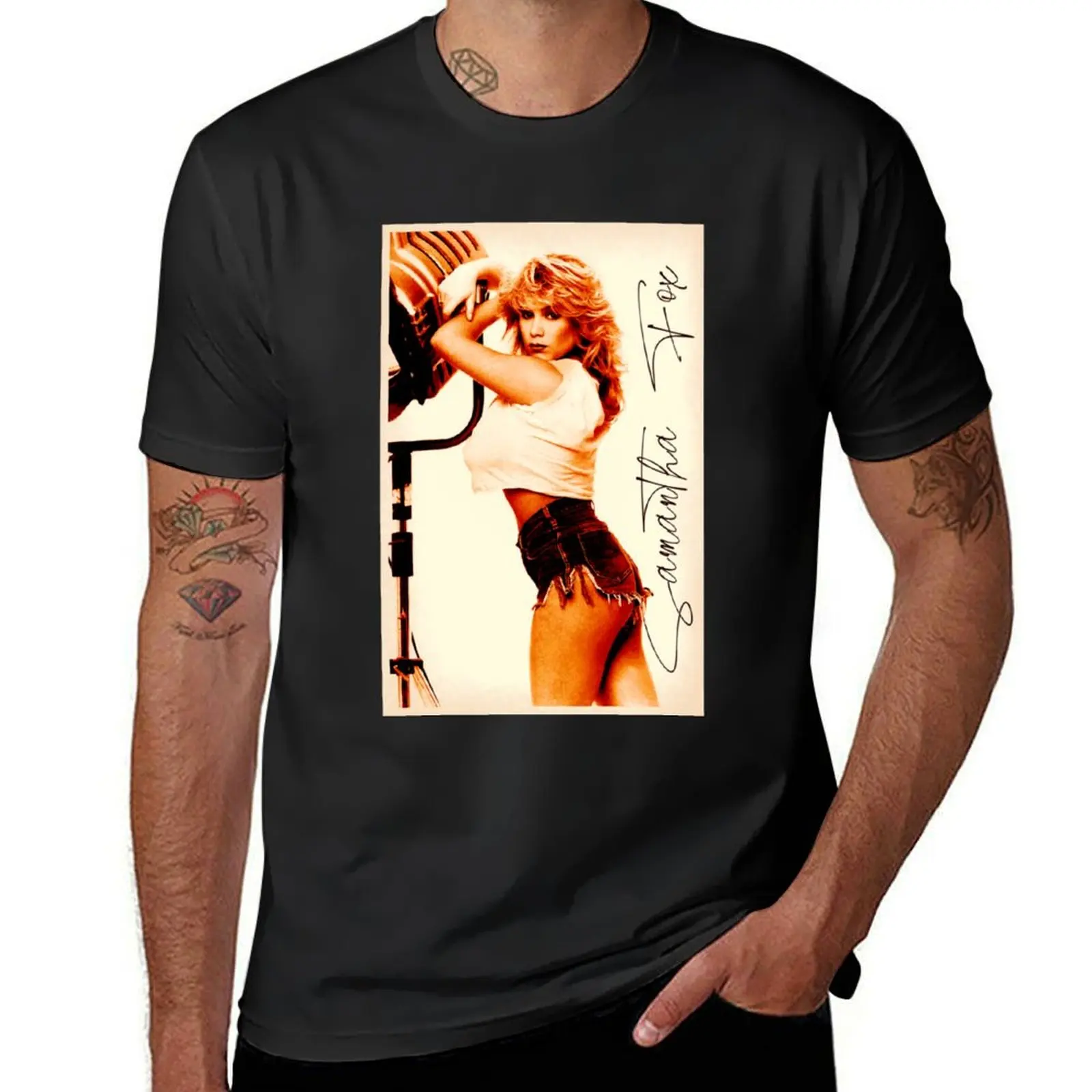 samantha fox 80s 90 design de mode rétro T-Shirt cheap stuff baggy shirts street wear plain white t shirts men