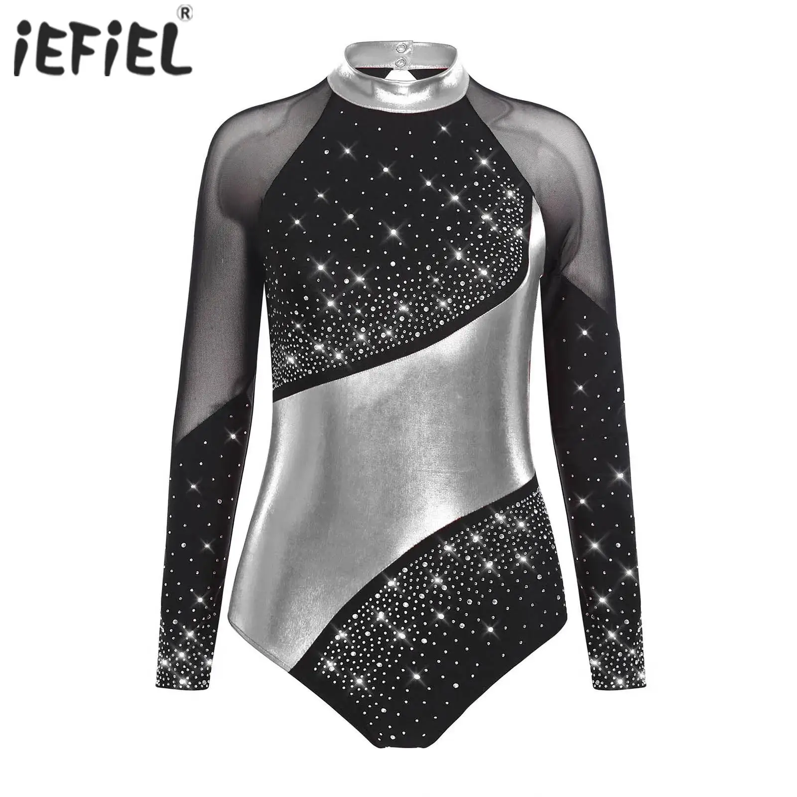 

Женский балетный трикотаж металлик, комбинезон для акробатики, купальник для художественной гимнастики, художественный купальник для фигурного катания, танцевальный купальник, костюм