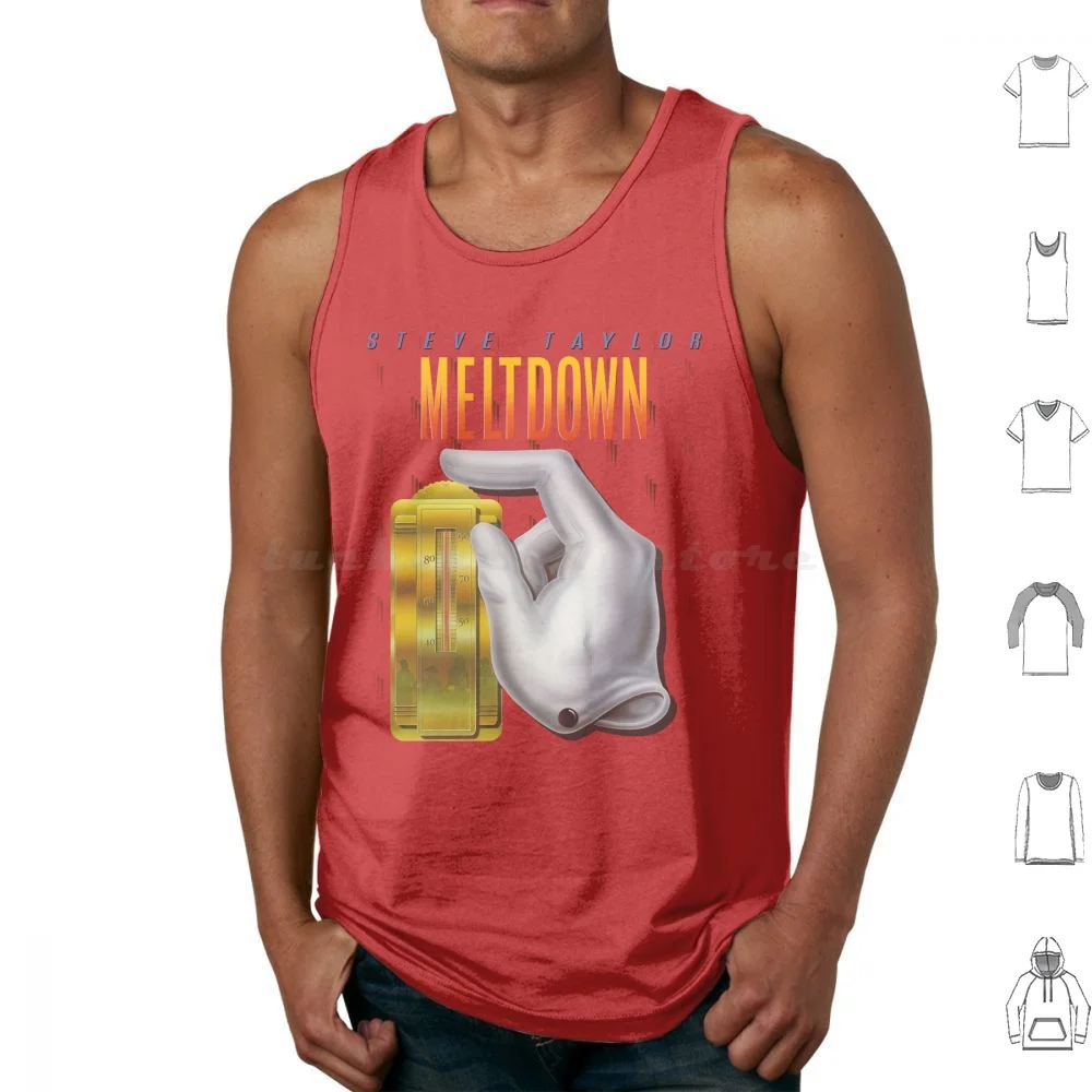 Steve Taylor-Meltdown Tank Tops Print Cotton Steve Taylor Meltdown Ccm Retro Christian Band Music 80S