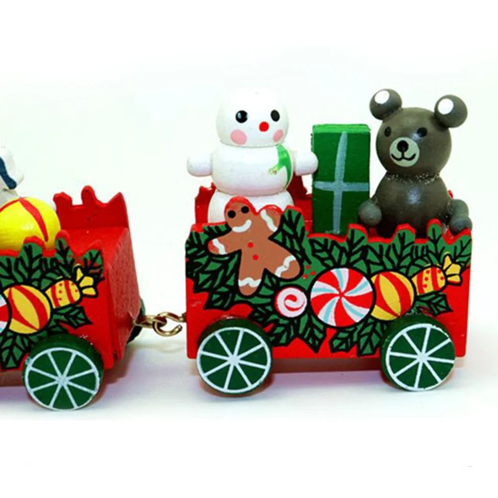 

Wooden Mini Train Christmas Tree Decoration Kids Gift Home Party Kindergarten Ornament Christmas Hanging Ornament