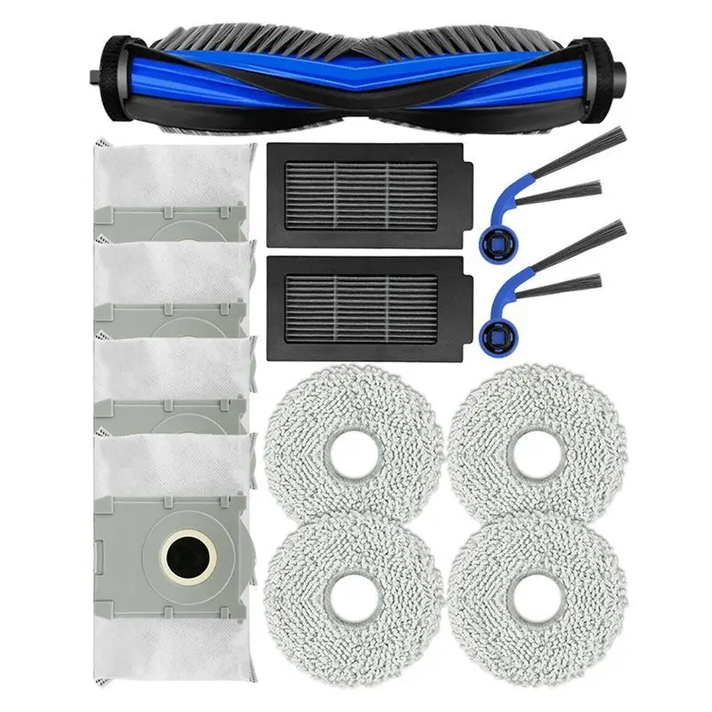 For Ecovacs T30C / T30C Omni Accessories Main Brush Hepa Filter Mop Cloth Dust Bag, Not For T30C Pro Omni-A20R