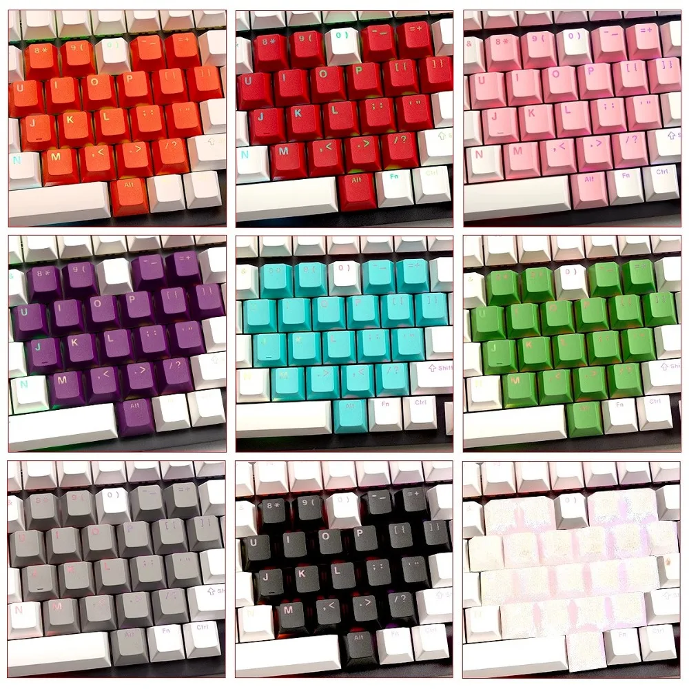 

Heart Theme PBT Shine-Through Keycaps for MX Mechanical Keyboard, K98M Layout, 68/75/84/87/104 Keys
