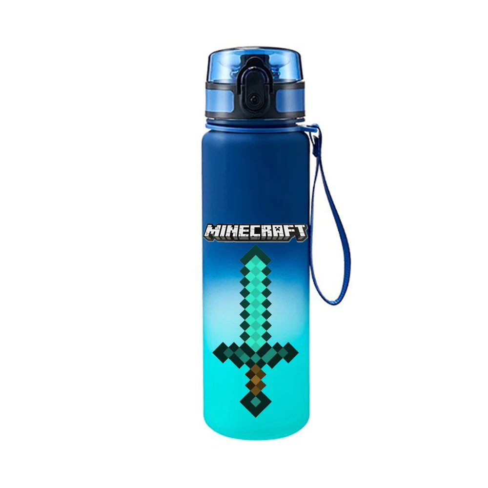 Sanded Black Blue Pixel Style Water Cup Wholesal Portable Plastic Cup Drinking Outdoor Office Party Large Capacity Bottle Gift view 2