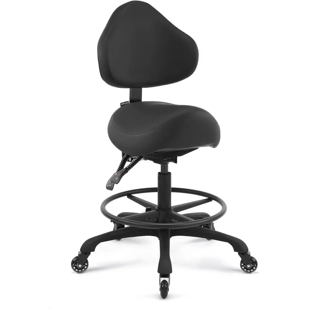 

Ergonomic Swivel Chair with Back and Footrest for Salons, Clinics, and Home Use - 510 KOA Black Edition