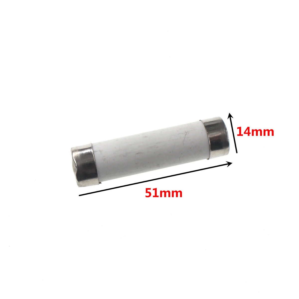 5PCS Long Cover 14X51 Ceramic Fuse 32A 40A 50A 63A Fusible Enlace For RT18 R016 14*51 Fuse Core