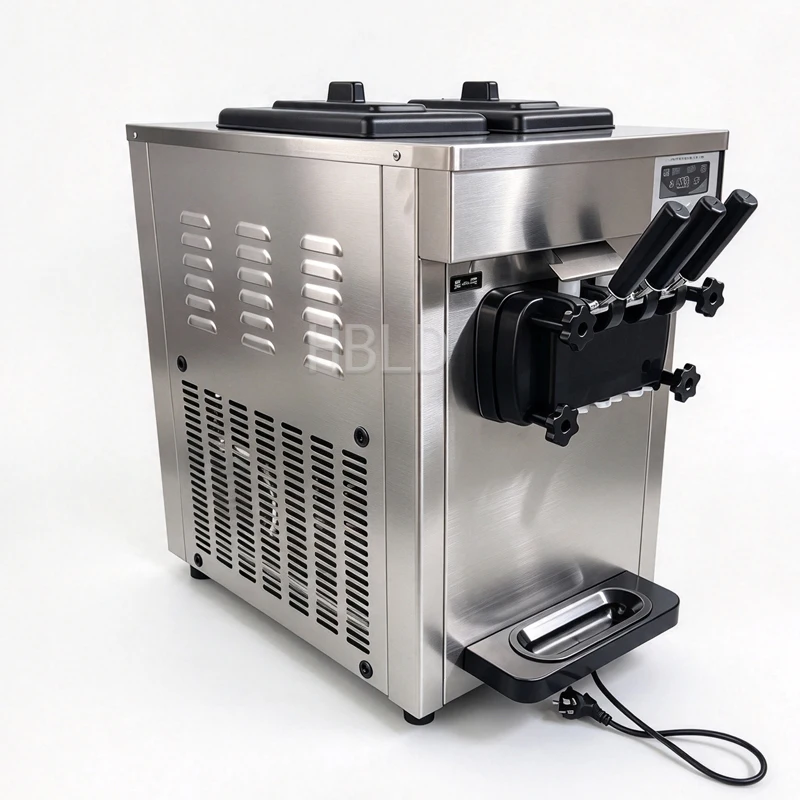 Soft Serve Ice Cream Machine, Commercial 3 Flavor Ice Cream Maker For Convenience Store