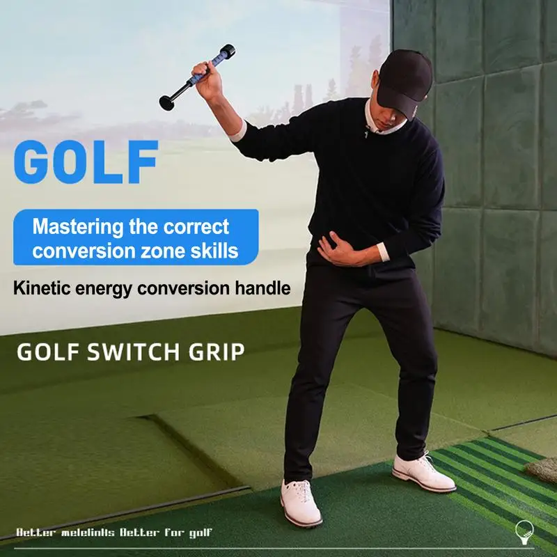 Golf Kinetic Energy Transfer Griff Up&Down Swing Trainer Golf Swing Trainingshilfen Rutschfester Golf-Konvertierungsgriff für Anfänger