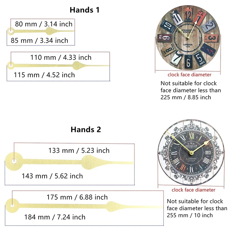 18Mm High Torque Quartz Movement DIY Clock Replacement Mechanism 4 Pairs Hands Wall Clock Repair Parts Replacement