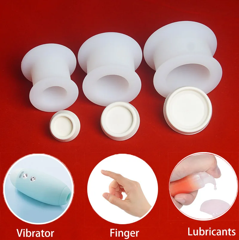 Butt Plug with Tunnel,Silicone Buttplug Analplug Butplug Dilatation,Anal Training Trainer Dilator Stopper,Ass Anus Sex Toys