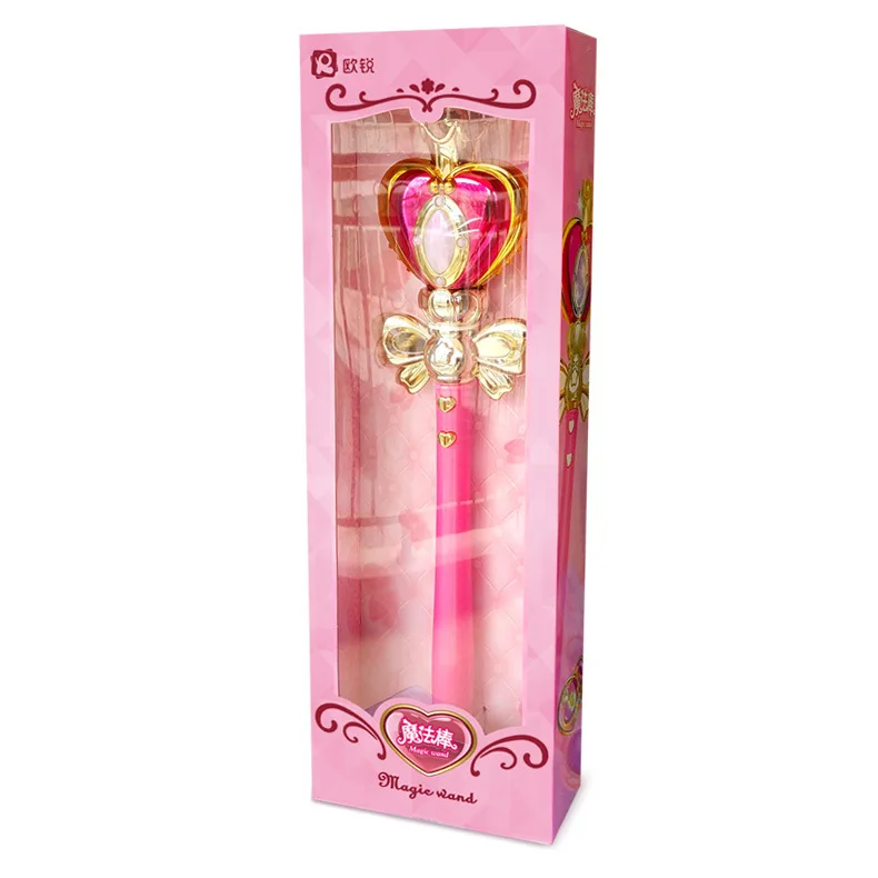 Anime Cosplay marin lune Tsukino baguette Henshin tige bâton lumineux spirale coeur lune tige musicale baguette magique fille jouets