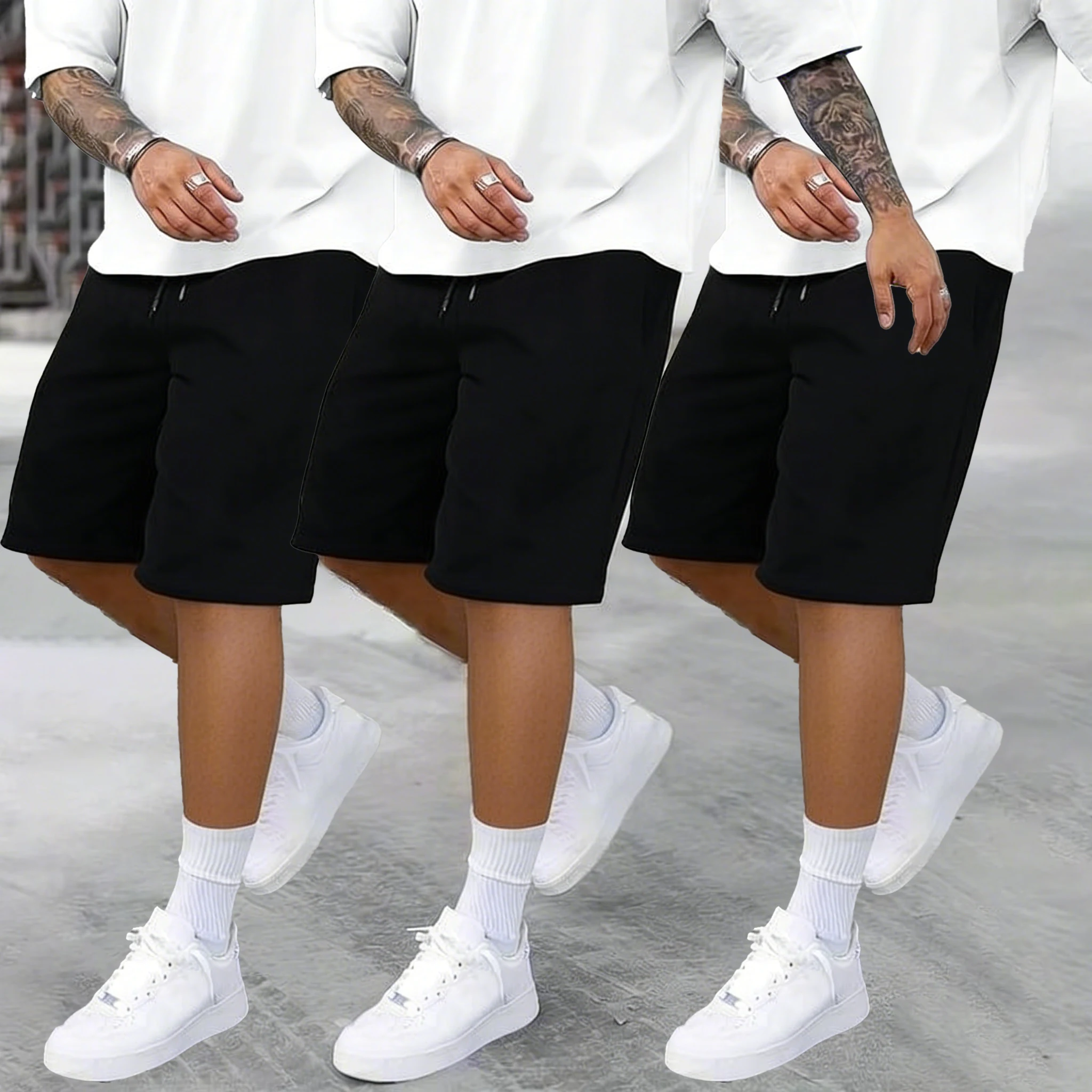 

Уличные шорты для мужчин, широкие брюки на шнурке, модные летние винтажные шорты унисекс, удобная универсальная одежда для бега