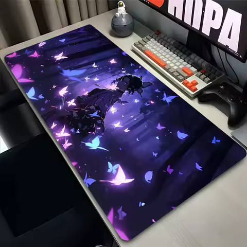 Mouse Pad Kawaii Non-Slip Desk Mat Cute Gaming Mousepad Demon Slayer Kochou Shinobu Gamer HD Printing Mousepad Game Keyboard Pad