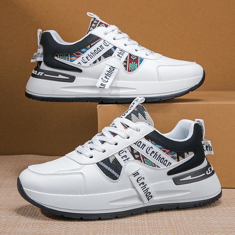 Nuevos zapatos de skate para hombre, zapatillas de deporte de verano, zapatos casuales de cuero a la moda, zapatos de tendencia para correr al aire libre, deportes, senderismo, zapatos de tenis