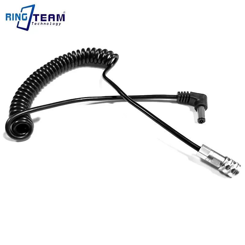 Coiled Spiral Power Cable DC 5525 5.5x2.5mm to Weipu FS6 for Blackmagic BMPCC4K Pocket Cinema Camera 4K