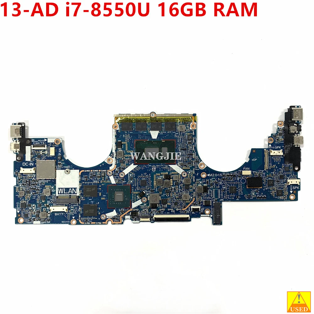 For HP ENVY Laptop 13-ad118TX 13-AD Laptop Motherboard 939652-601 939652-001 6050A2926101 DSC MX150 2GB i7-8550U 16GB